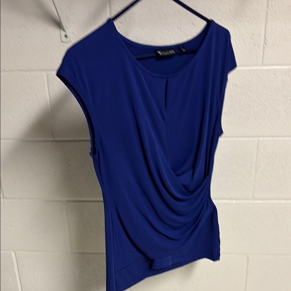 Tops - 7th Avenue Blue Drape Top